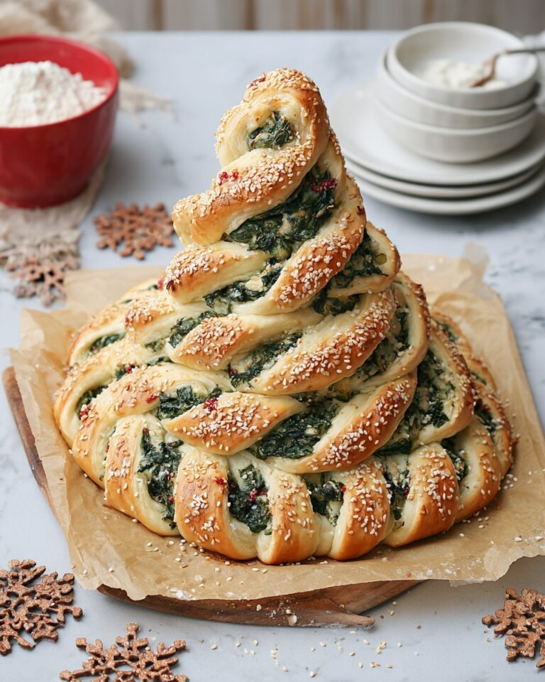 Christmas Tree Spinach Dip Breadsticks Recipe