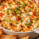 Baked Crab Rangoon Dip served for Christmas