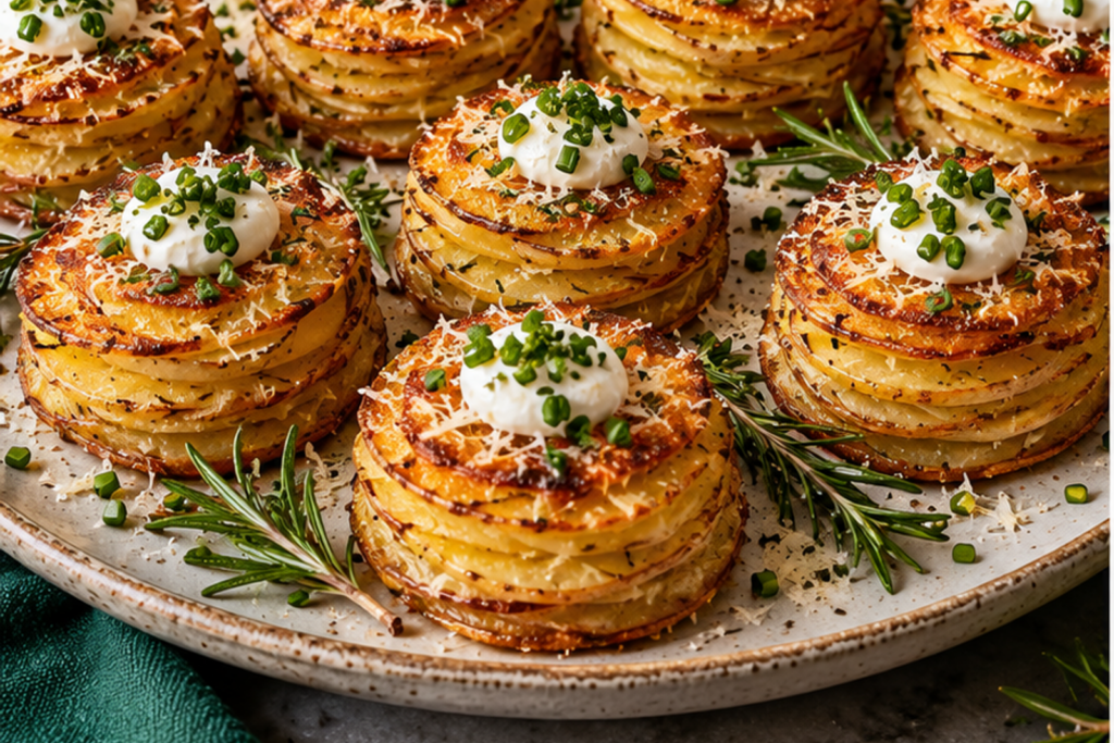 Parmesan Rosemary Potato Stacks