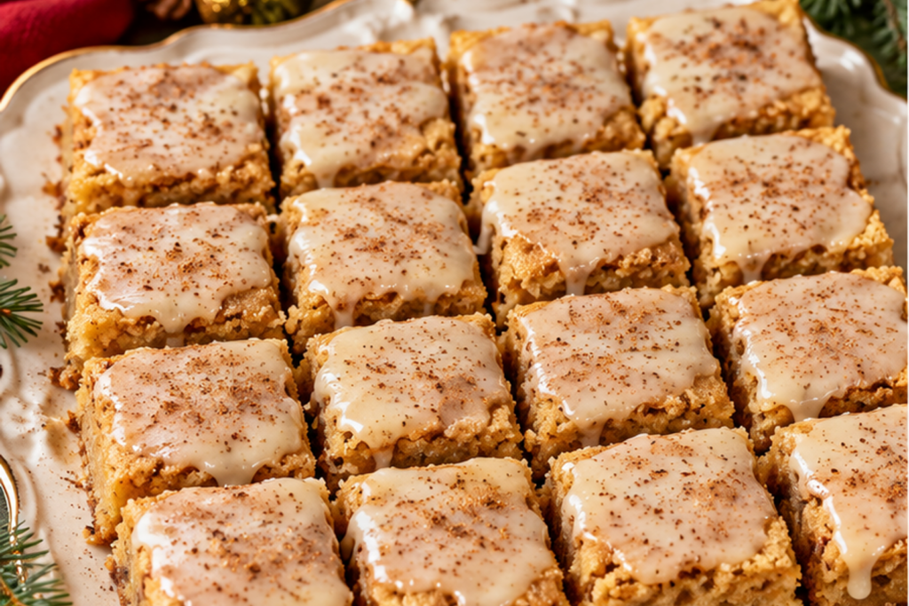 Brown Butter Eggnog Blondies