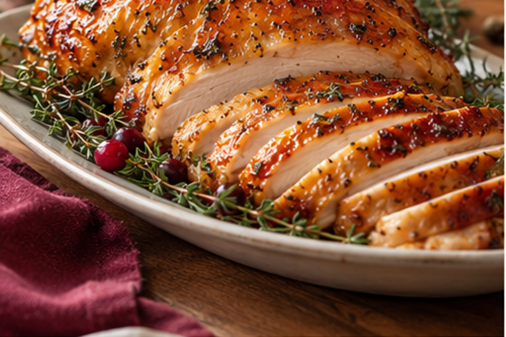 Maple Bourbon Glazed Turkey Breast