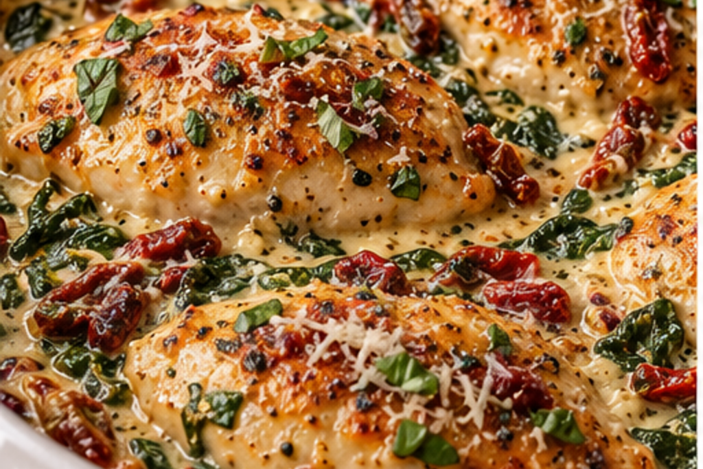 Creamy Tuscan Chicken Bake