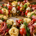 Christmas Antipasto Skewers served for Christmas