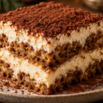 Gingerbread Tiramisu served for Christmas