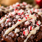 Peppermint Brownie Cookies served for Christmas