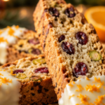 Pistachio Cranberry Biscotti served for Christmas