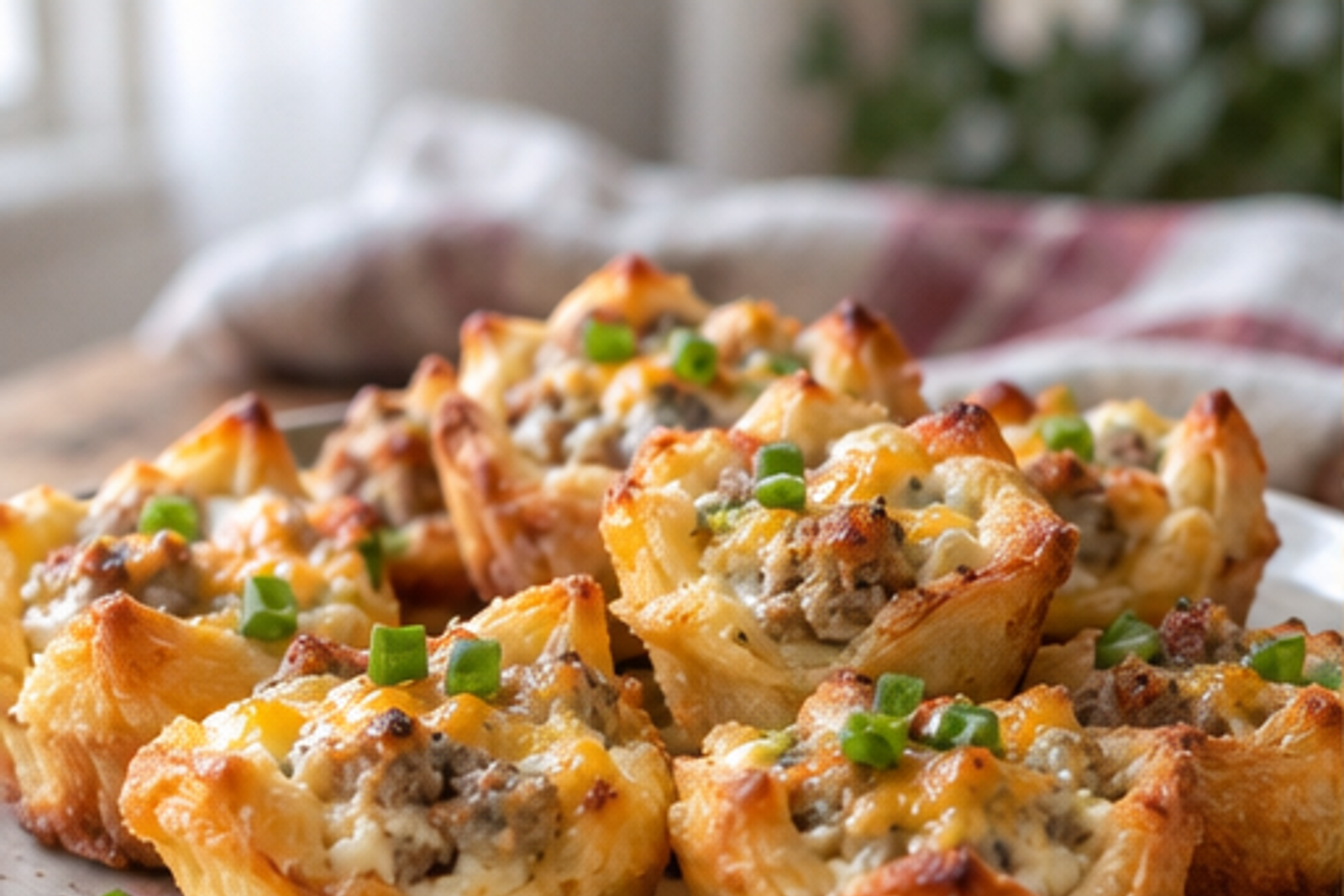 Sausage Cream Cheese Crescent Bites