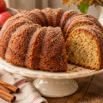 Apple cider donut Bundt cake with cinnamon sugar crust