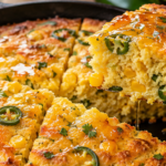 Jalapeño Cheddar Cornbread with Lime Honey