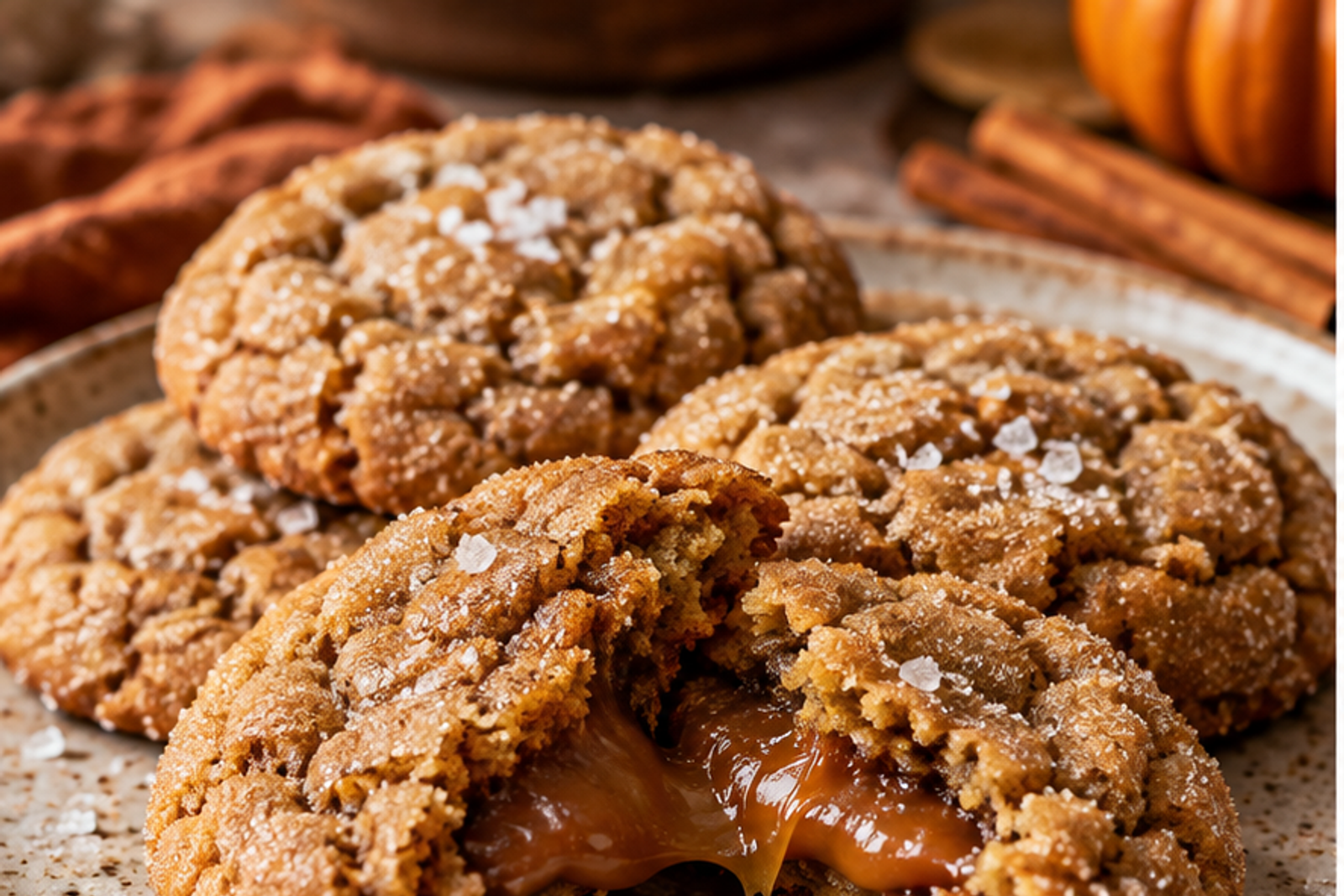 Brown Sugar Cinnamon Caramel Cookies