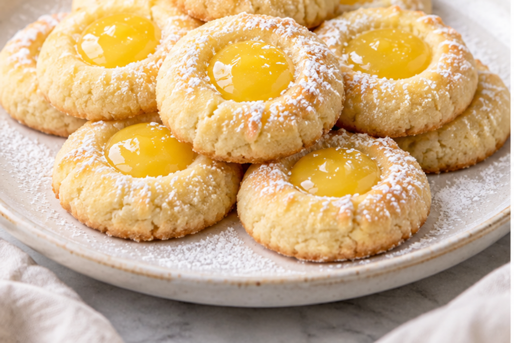Lemon Curd Thumbprint Cookies