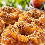 Peach Cobbler Cheesecake Donuts
