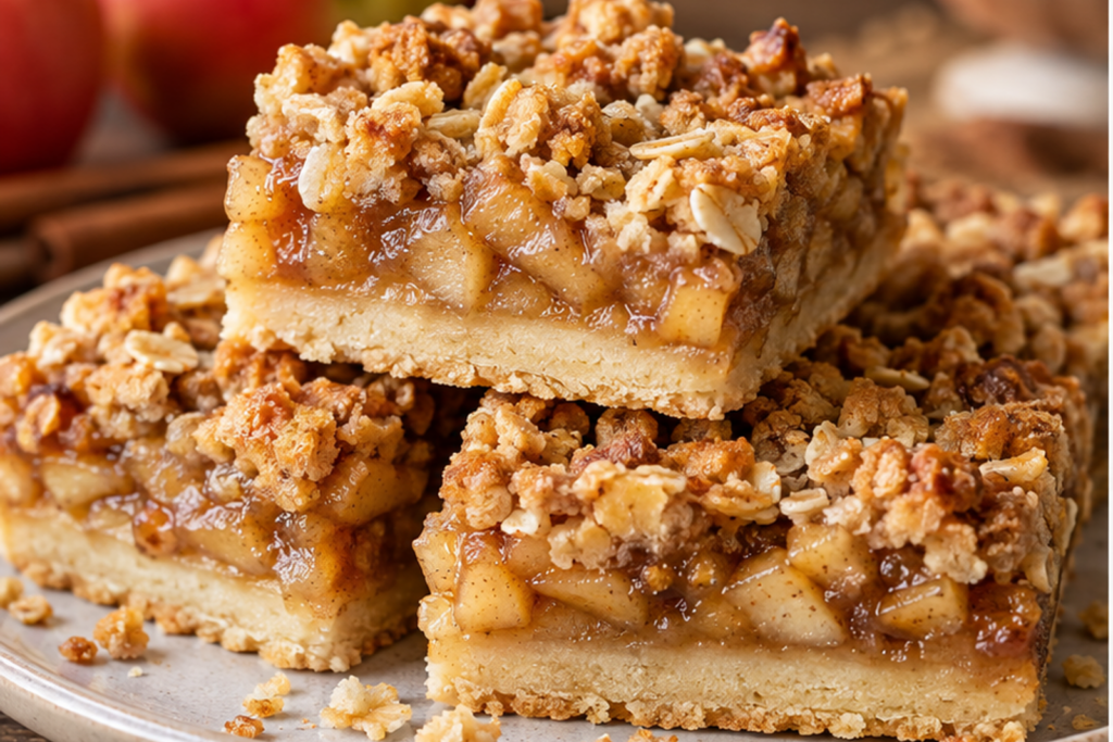 Apple Crisp Shortbread Bars