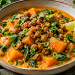 Butternut Squash Thai Red Curry with Crispy Chickpeas