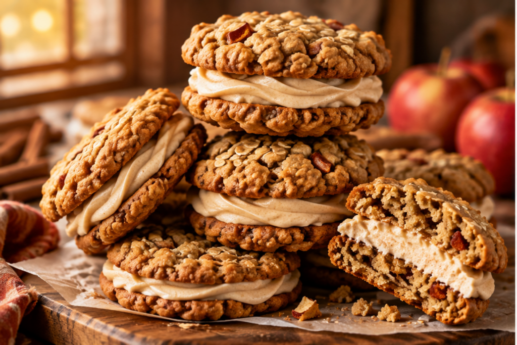 Apple Cinnamon Oatmeal Cream Pies