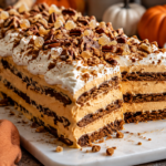 Pumpkin Gingersnap Icebox Cheesecake