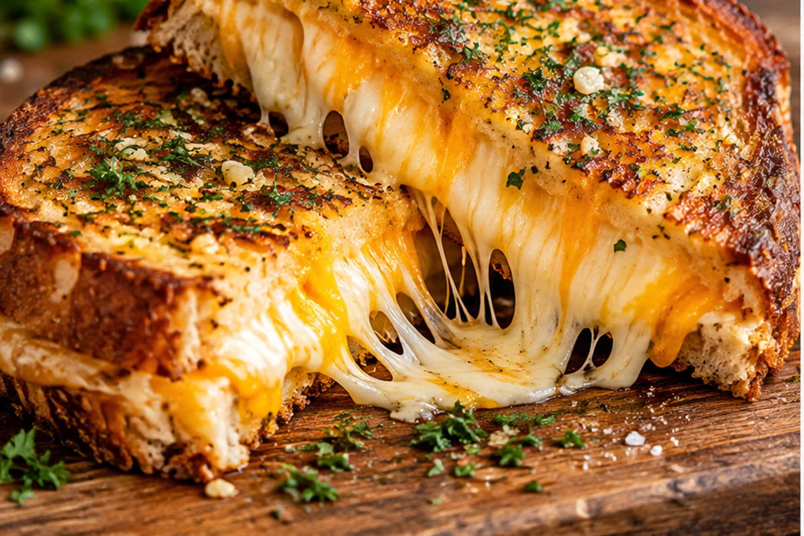 Garlic Bread Grilled Cheese