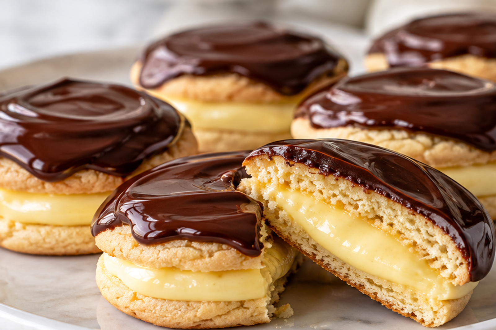 Boston Cream Pie Cookies