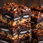 Layered Chocolate Slutty Brownies