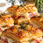 Ham and Cheese Puff Pastry Stacks