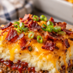 Loaded Meatloaf Mashed Potato Casserole