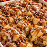 Caramel Apple Cinnamon Roll Breakfast Bake