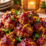 Cranberry-Glazed Turkey Meatballs