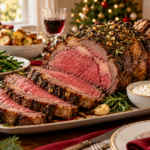 Garlic Herb Prime Rib with Horseradish Cream