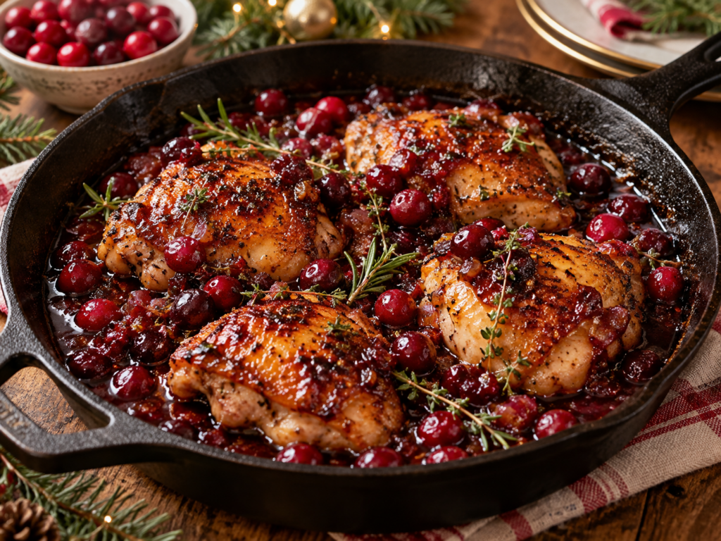 Cranberry Balsamic Chicken Thighs