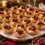 Cranberry Brie Puff Pastry Bites