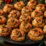Smoky Garlic Chili Shrimp Bites served for Christmas