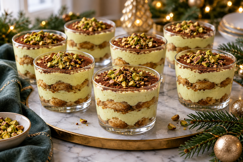 Pistachio Tiramisu Cups