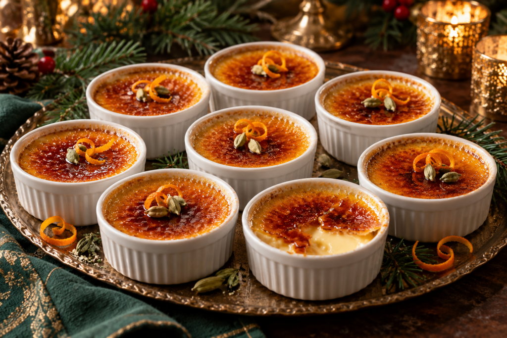 Orange Cardamom Crème Brûlée