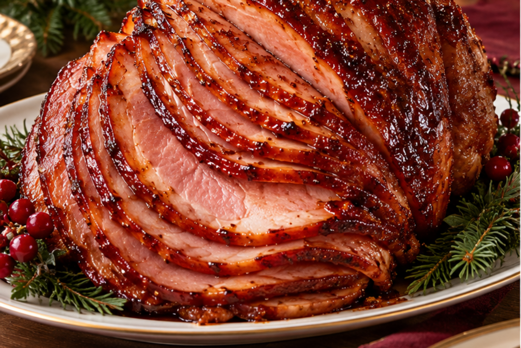 Gochujang Maple Glazed Christmas Ham