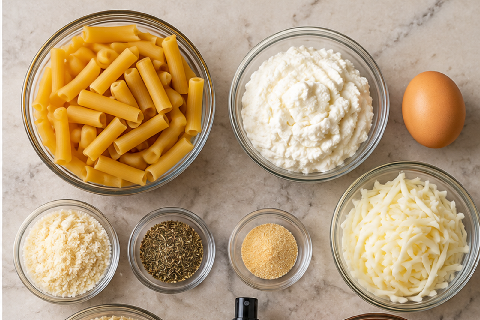 Ingredients for air fryer ziti fritters