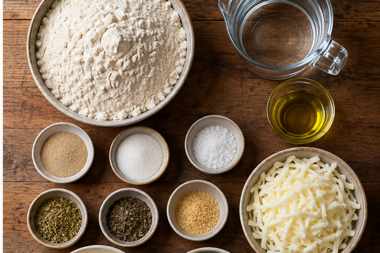 Ingredients for Italian herb and cheese bread